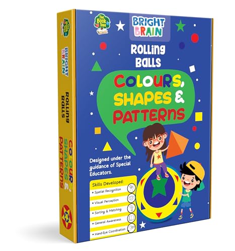 Image of Bright Brain Rolling Balls Colours Shapes & Patterns | Educational Sorting & Matching Game for Kids Ages 3+ | Colour Recognition Learning Toy | Best Gift for Boys & Girls