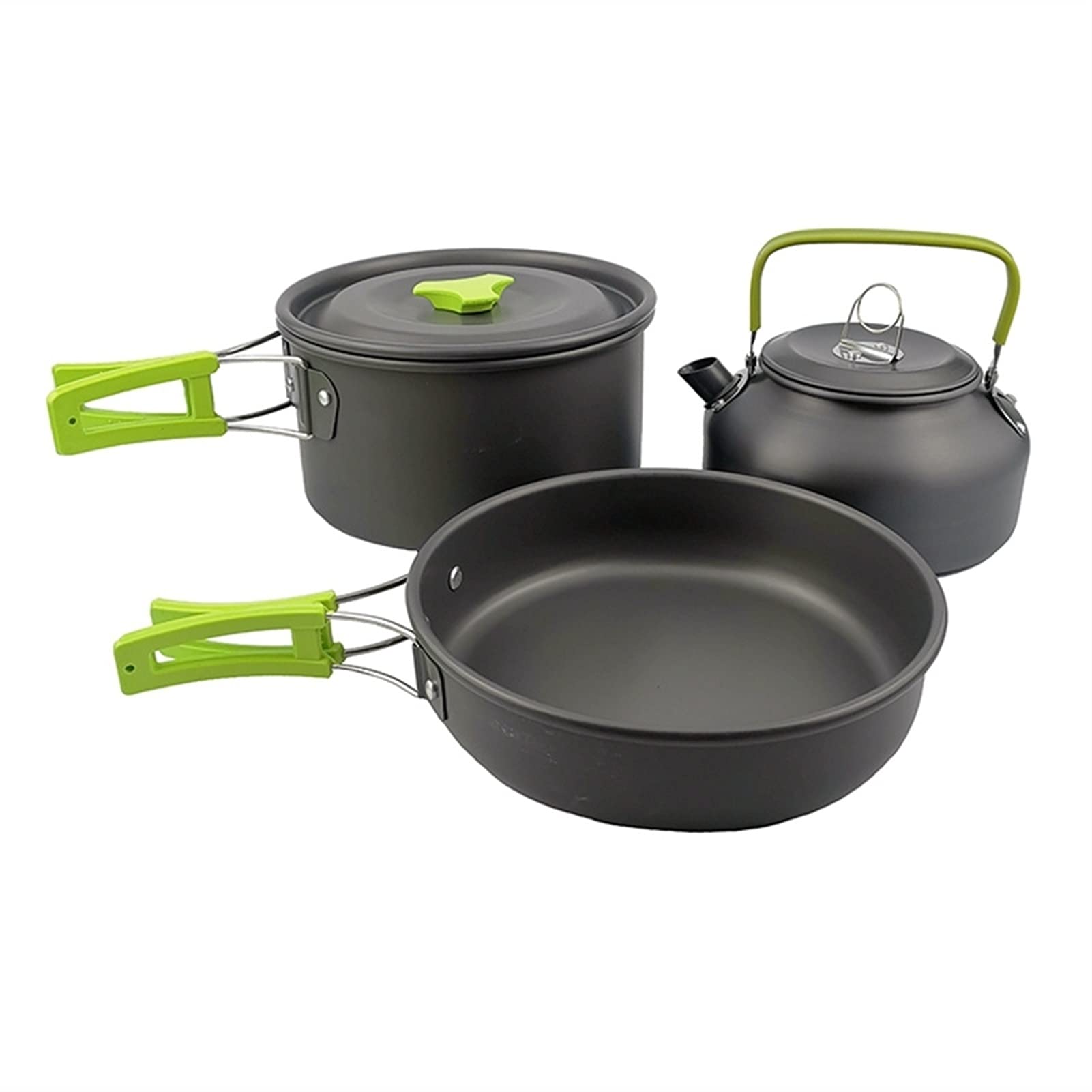 Set de cuisson de camping antiadhésif pour cuisiner proprement en plein air pour 3 personnes