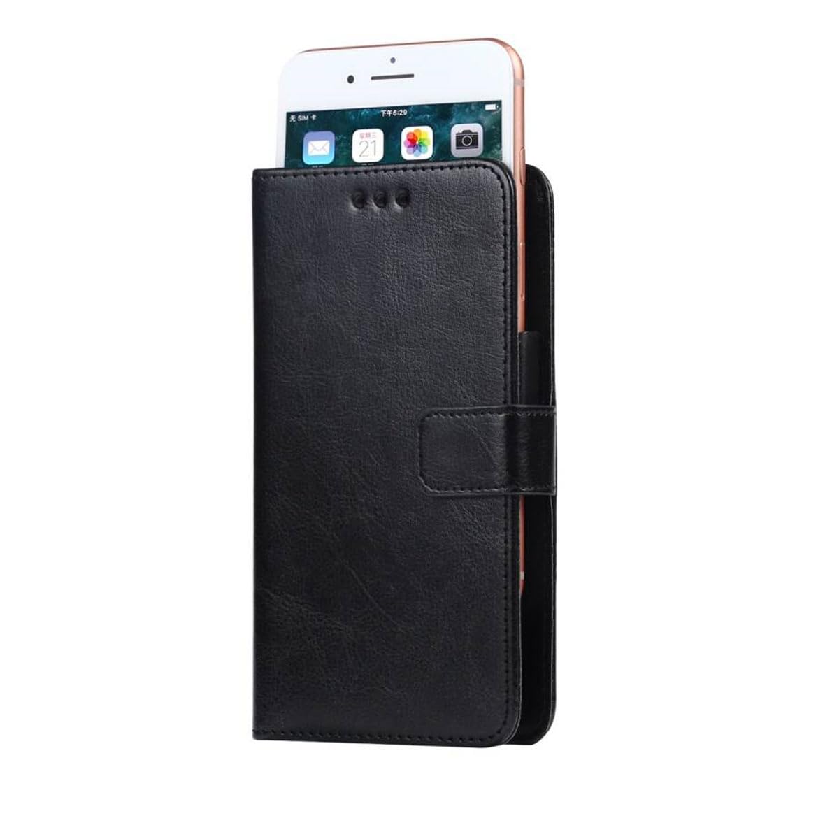 Custodia Portafoglio Con Flip Per Cubot KingKong X - Pelle Sintetica Con Slot E Supporto - Nero
