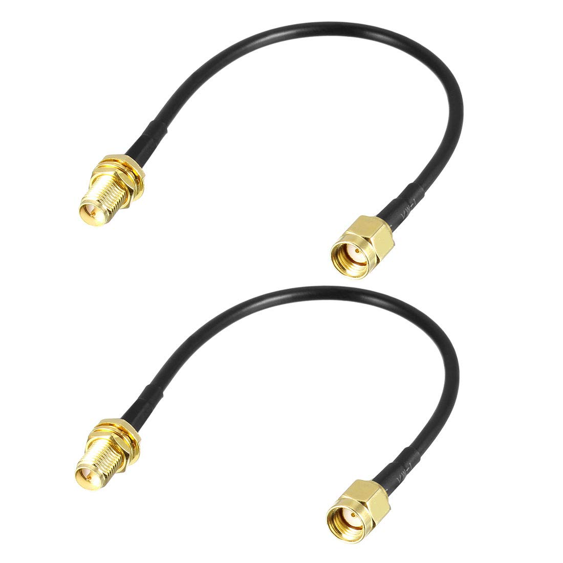 uxcell Antenna Extension Cable RP-SMA Male to RP-SMA Female Low Loss RG174 6 Inch 2pcs