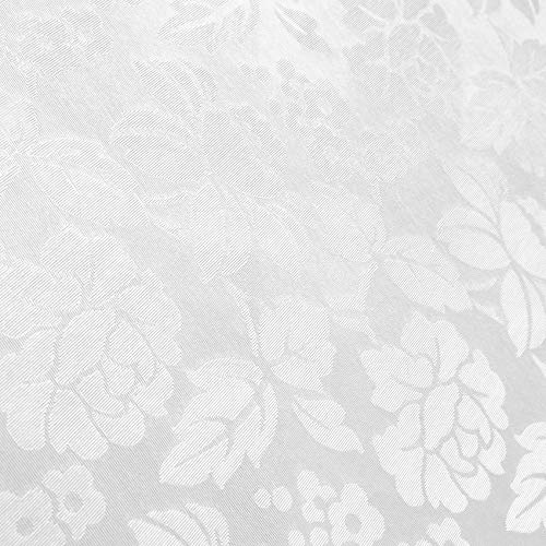 ANRO Wachstuchtischdecke Wachstuch abwaschbar Tischdecke Blumen Einfarbig Uni Weiß Reliefdruck Damast Wachstischdecke wasserabweisend… – Ansicht 3