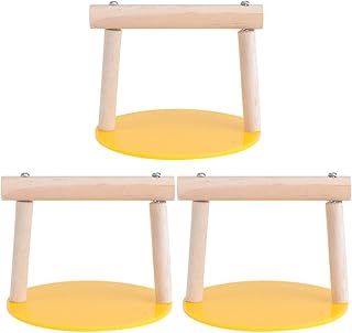 Balacoo 3pcs Desktop Accessories Parakeet Toys Parrot Toy Desktop Toys Pet Toys Chew Toys Bird Climbing Stand Bird Toy for Parrot Pet Training Wood Stand Office Wooden Toy Bird The Bird