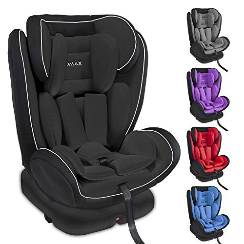 XOMAX XM-KI360 Silla de coche con 360° función de rotación y ISOFIX I azul I 0-36 kg, 0-12 años, grupo 0/1/2/3 I Arnés de 5 puntos y arnés de 3 puntos I Funda desmontable y lavable I ECE R44/04