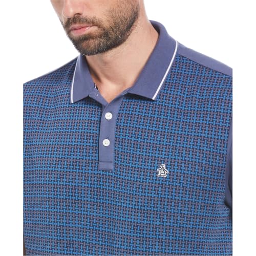 Polo Jacq Original Penguin avec maille texturée et col classique boutonné