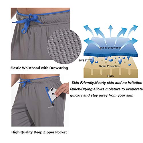 image for MAPILEKT New Men's Zipper Pocket Light Fitness Exercise Jogging Night 