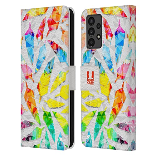 Étui cuir Samsung Galaxy A13 2022 portefeuille plumes Head Case