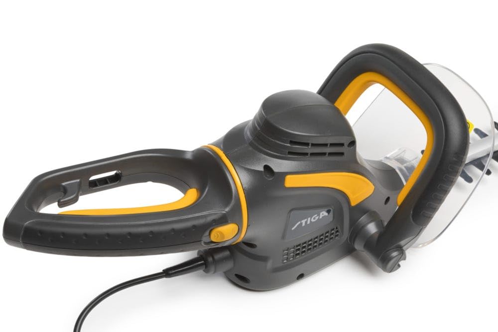 STIGA HT 105c - Cortasetos eléctricos (500 W), doble hoja 51 cm, espaciado de los dientes, 15 mm, peso 3 kg