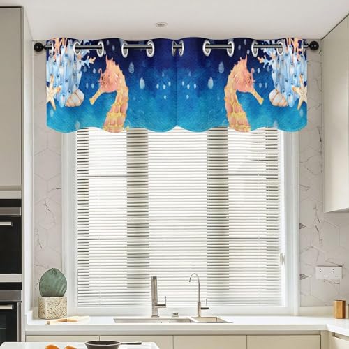 Cortinas cortas de salón para evitar miradas externas cenefas náuticas con caída natural 2