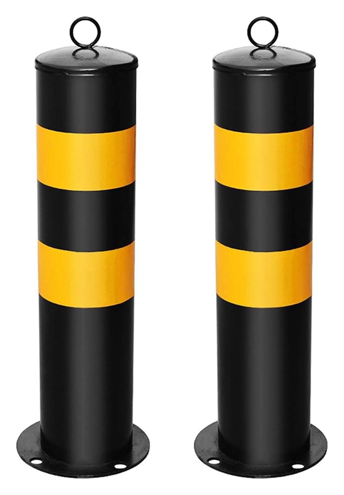 CWCQGH Safety Bollard Steel Bollards Fixable With Anchor Bolts Powder Coat For Traffic Control Driveway Barriers (55cm/22in)