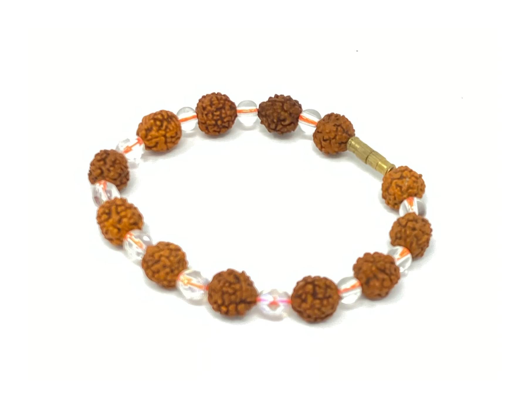 MAHANT JI 100% Natural Cerified Rudraksha Crystal Bracelet Or Rudraksha Sphatik Bracelet With Lab Certificate, Gangajal And Chandan From Kashi (B09GNJVZ2H) Amazon Price History, Amazon Price Tracker