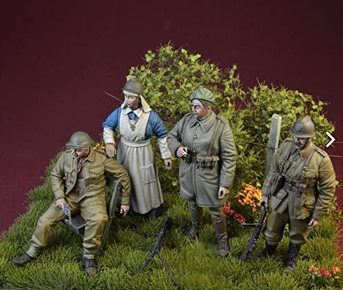 Kit modelo resina 1/35 4 figuras sin pintar miniatura 1