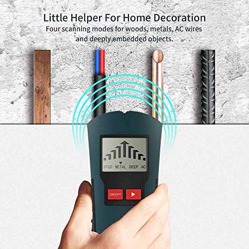 Stud Finder Stud Wall Sensor, 4 in 1 Electronic Sensor Wall Scanner Detector LCD Display, Center Stud Finder With Sound Warning Wood/Metal/Empty Hole/AC Wire Studs Detection