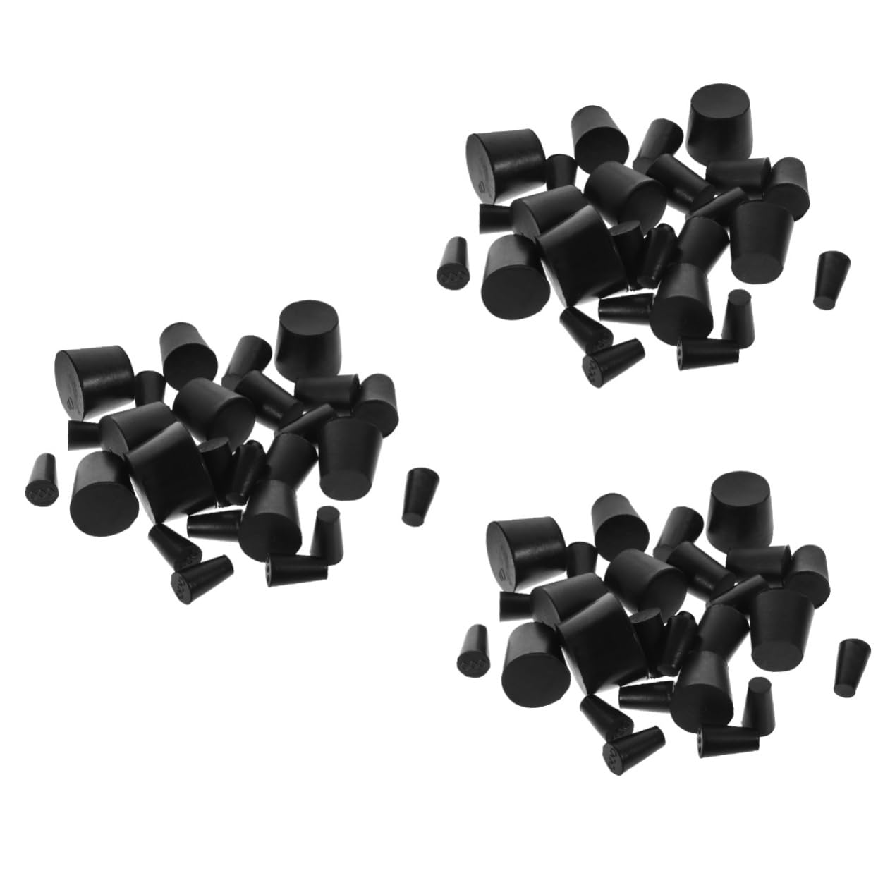 ULTECHNOVO 81pcs Lab Rubber Stoppers Tapered Solid Rubber Plugs for Sealing Different Leak for Test Tubes Flask and Laboratory Use