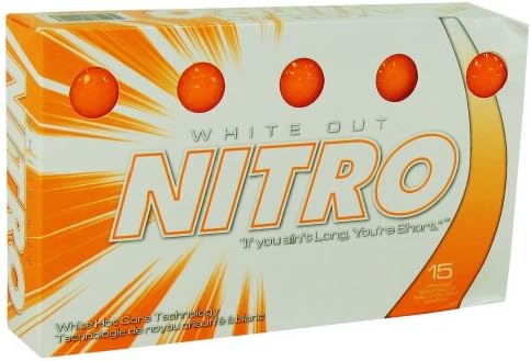 Nitro White Out Golf Balls (Pack of 15) - Orange