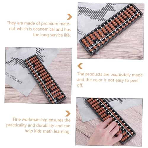 GLSTOY 2Pcs Traditional Educational Abacuses for Portable School Supply Counting Tools Brown