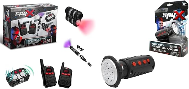 Secret Comms Kit For Kids - 4 Piece Secret Agent Comms Set For Fun Spy Missions & 10537 Secret Voice Changer For Kids - Disguise and Hide Your identity For Fun Spy Missions
