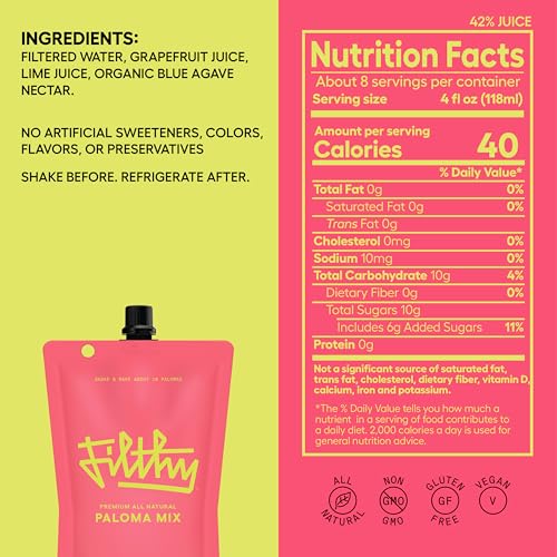 Image of Filthy Paloma Mix, Premium Cocktail Mixer - 32 Oz Pouch