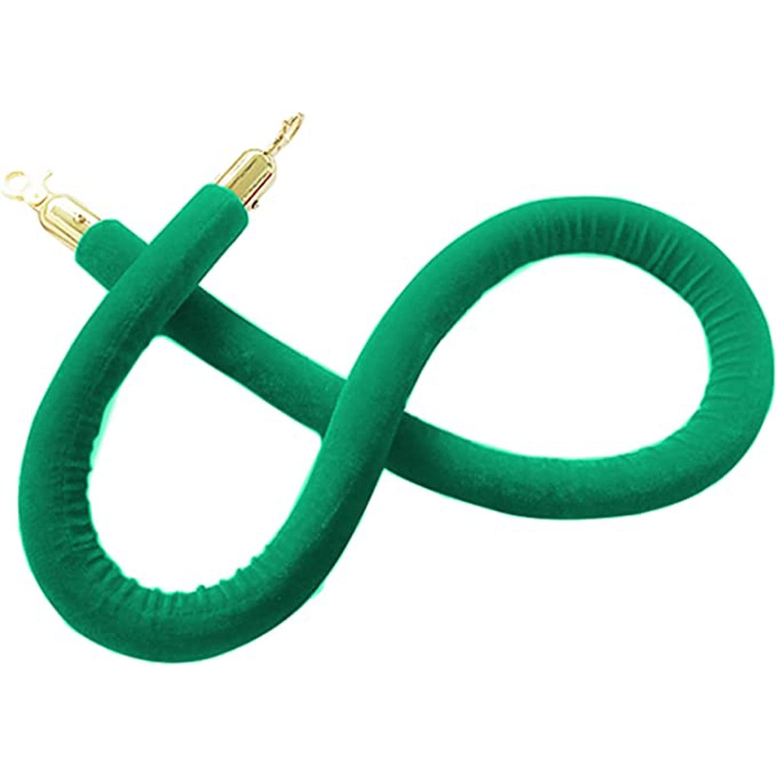 GLDYTVF Green Velvet Rope Barrier Stand with Hooks 3.3ft Hanging Stanchion Rope for Event Crowd Control Elegant Queue Management Solution