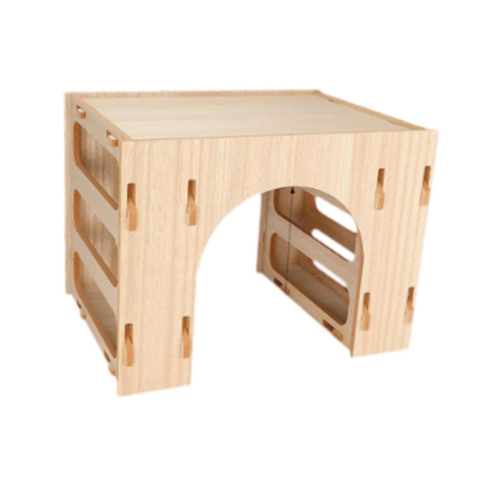 Baoblaze Wooden Rabbit Hay Feeder Hamsters Playhouse Hideout Guinea Pig Hay Holder Hay Dispenser for Guinea Pigs Chinchillas Hamster