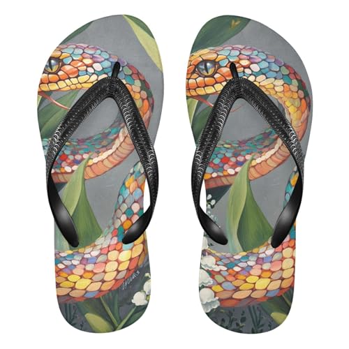 Snake Leaves Flip Flop Beach Summer Casual Sandal for Women & Men Shower Shoes 20861537