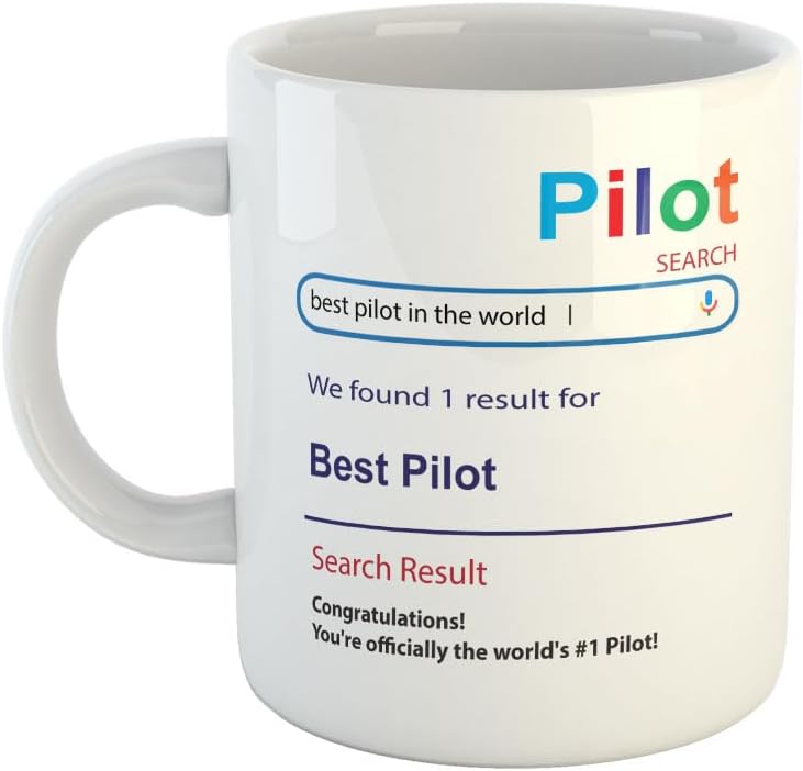 Best Pilot Ceramic Coffee Mug - Best Birthday, Anniversary Gift for Pilot Gift for Anyone On Any Occasion, 330ml