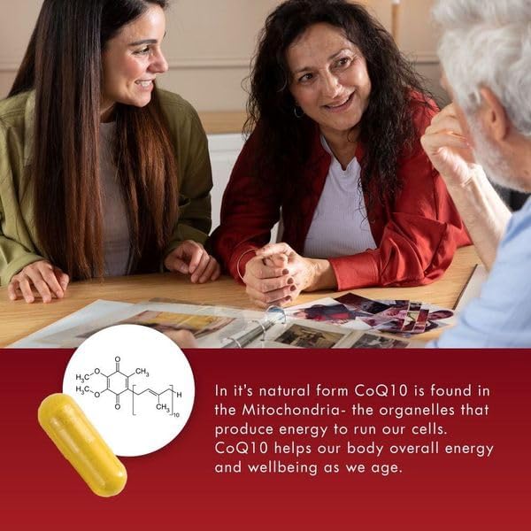 Miniatura 3 de Fórmula avanzada CoQ10  240 mg de coenzima Q10 con pimienta negra y palmitoiletanolamida (guisante)  68,400 mg en total, 120 cápsulas  para