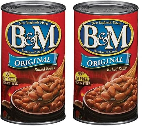 B&M Baked Beans, Original Flavor, 28 Ounce (Pack of 2)