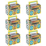 Keymall Retro Boom Box Table Centerpiece 80s Novelty Party Favor Boxes Candy Treat Box for 90s Party...
