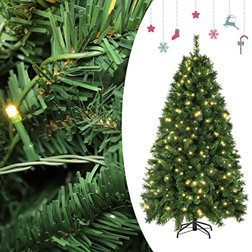 SALCAR Kunstkerstboom 210 cm met verlichting, 868 takuiteinden, incl. 550 LED verlicht en kerstboomstandaard - groen 2,1 m - Image 5