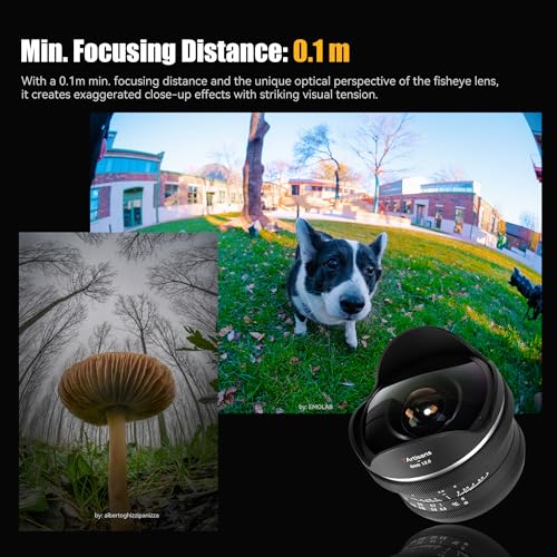 7artisans 6mm F2.0 APS-C Fisheye Ultra Wide Angle 220°Lens Manual Focus Prime Lens Compatiable for Canon R Mount Mirrorless Cameras R7 R10 R50 R100 R50V - Image 3