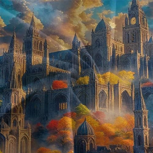 Linge de lit Château du rêve grand format 3D avec zip invisible