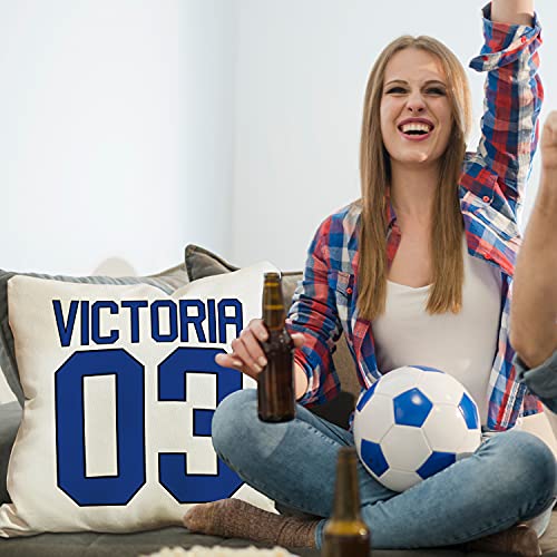 People People Personalized Sports Throw Pillow Cover Décor With Number And Name, Customized Baseball Basketball Football Soccer Pillows Case For Bedroom Living Room Home Decorations Custom Pillowcase #TOP2