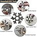 Upgraded Snowflake Tool, 19 in 1 Snowflake Multi-Tool, Portable Stainless Steel Keychain Screwdriver Snowflake Multitool as Unique Stocking Stuffers Gifts for Men, Dad, Kids, Teens, Adults (Black)