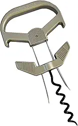 Abridor de Garrafa de Vinho Premium Saca Rolhas Antigas 2 Lâminas com Espiral Inox Anatômico Multi Funcional Com Case Elegante Ideal Para Presente e Uso Intenso Wine & Companhia