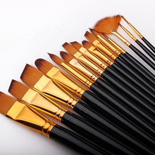 Glactic Painting Brushes Professional Round Pointed Tip Nylon Hair