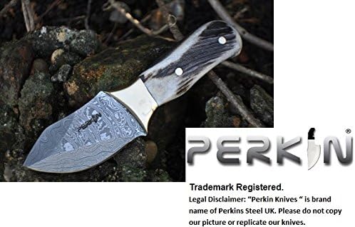Perkin Knives Damascus Steel Knife - Handmade Damascus Hunting Knife