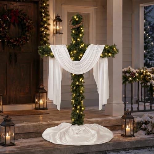 6FT Cross Christmas Tree with LED Lights, Outdoor Christmas Christian Decor