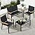 Best Choice Products 4-Piece Outdoor Textilene Patio Conversation Set, Backyard Furniture w/Loveseat, Coffee Table, Steel Frame - Black/Black