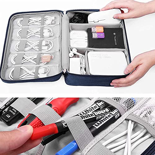 Image of Plug and More, Perfect Size Fits for Pad Phone Charger HDD Power Bank Electronic Gadget Organizer Case (Multi Color,Pack of 1:>