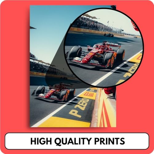 Image of auraposter Charles Leclerc Poster (Set of 40) | Formula 1 Posters (15 x10 cm) | Ferrari Formula One Poster Charles Leclerc MiniPosters for Wall, Bedroom, Living roo m | Posters | Glue Dots Included