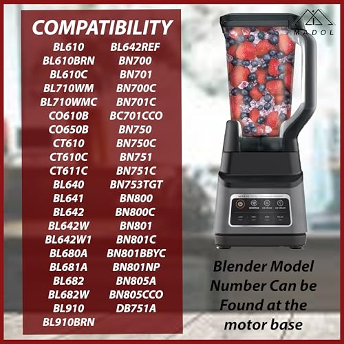 Tapa de repuesto para licuadora compatible con Ninja 72 oz miniatura 3