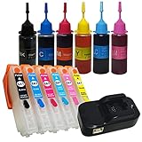 トリプル保証 SAT-BK 詰め替え カートリッジ エプソン 互換 インク 6色セット ICチップリセッター EP-716A EP-712A EP-713A 他対応 ベルカラー