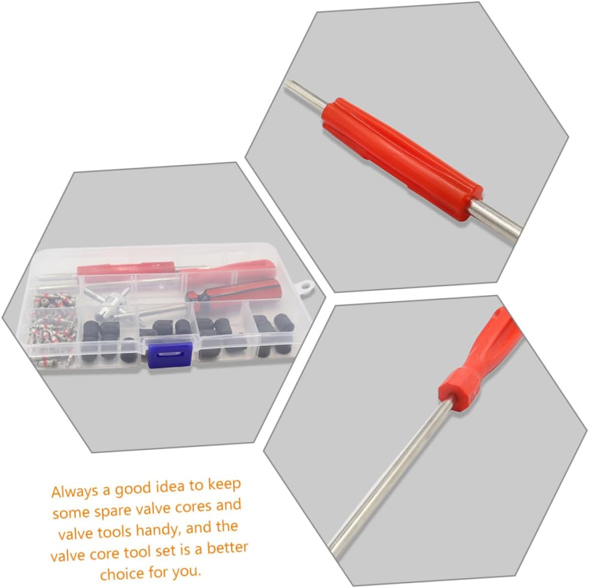 Amosfun 1Set Single Head Valve Core Removal Tool Compact Tire Stem Installer Kit for Easy Tire Maintenance and Repair