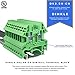 Dinkle Green DK2.5N-GN DIN Rail Terminal Block Screw Type UL 600V 20A 12-22AWG, Pack of 100