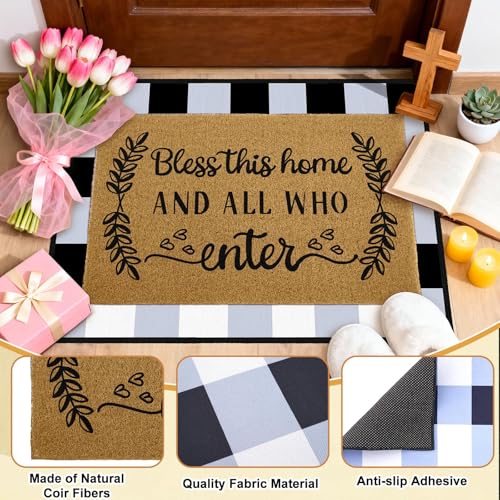 Alfombrillas cristianas de bienvenida 2 piezas 24x32 pulg. miniatura 3