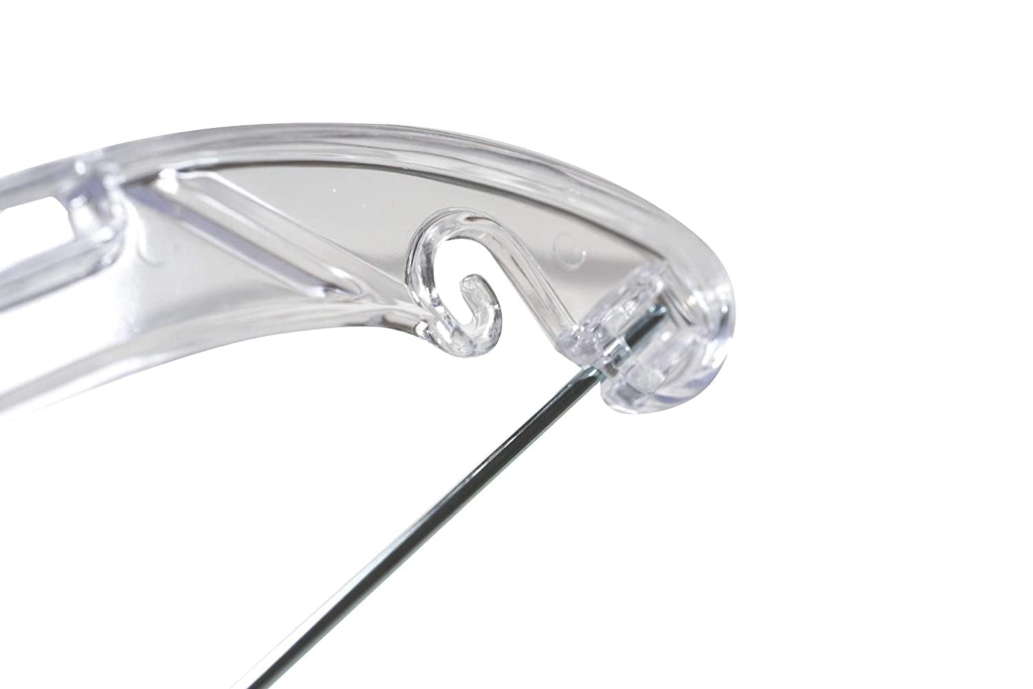 NAHANCO 17” Plastic Suit Hangers w/Metal Clips, Heavy Weight, Clear, (Pack of 25)