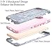 BAISRKE Shiny Rose Gold Marble Case for iPhone 7 Plus / 8 Plus, Heavy Duty Hybrid 3-Layer Full-Body Protect Case Soft TPU & Hard Plastic Back Cover for iPhone 7 Plus / 8 Plus / 6 6s Plus [Blue]