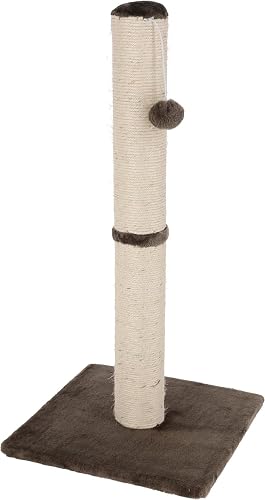 Kerbl Pet poste rascador Opal Maxi, color gris, sisal natural, 38x38x78 cm, para gatos pequeños y medianos