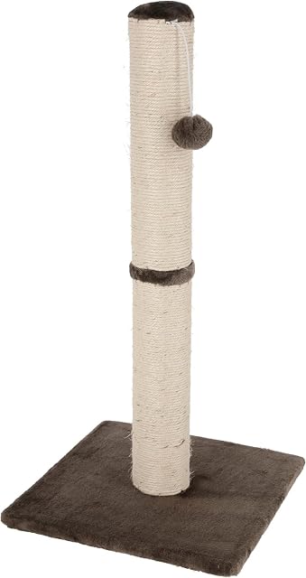 Kerbl Pet poste rascador Opal Maxi, color gris, sisal natural, 38x38x78 cm, para gatos pequeños y medianos