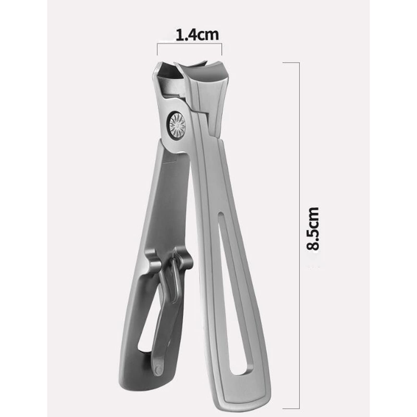 Nagelknipser, Nagelknipser mit großer Öffnung, Nagelknipser aus Edelstahl, Einzelclip-Nagelknipser, Zange mit großer Öffnung(Black)